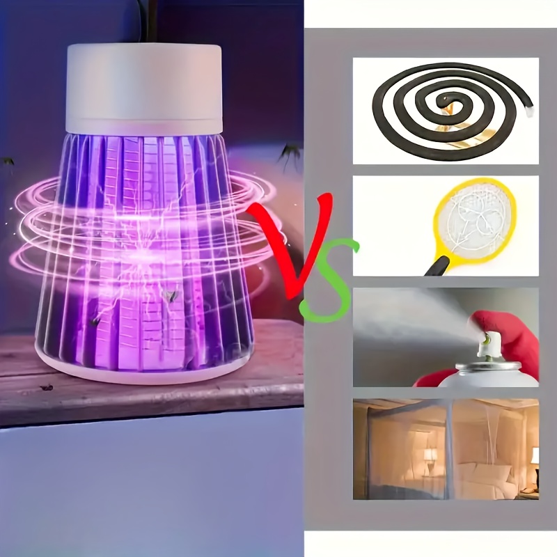 1 usb electric mosquito repellent lamp 360 uv led insect trap quiet and non   portable for indoor and outdoor use safe and non toxic   hung for bedroom living room office garden 3