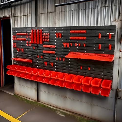 1 set practical and lightweight 49pcs tool rack screws and nuts bolts nails beads and small hardware additions storage rack wrench and screwdriver storage rack
