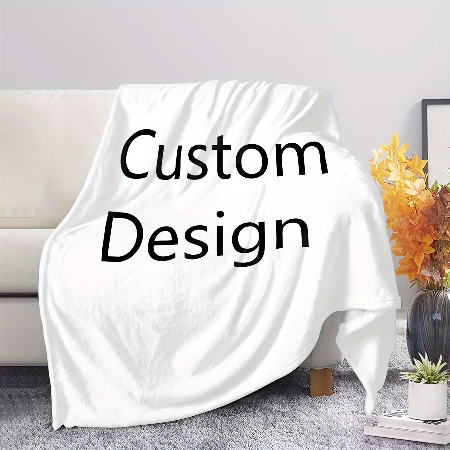 

Custom Photo Flannel Blanket - Personalized, Soft & Warm Digital Print For Couch, Bed, Travel, Camping, Living Room, Office - Machine Washable, All-season Comfort