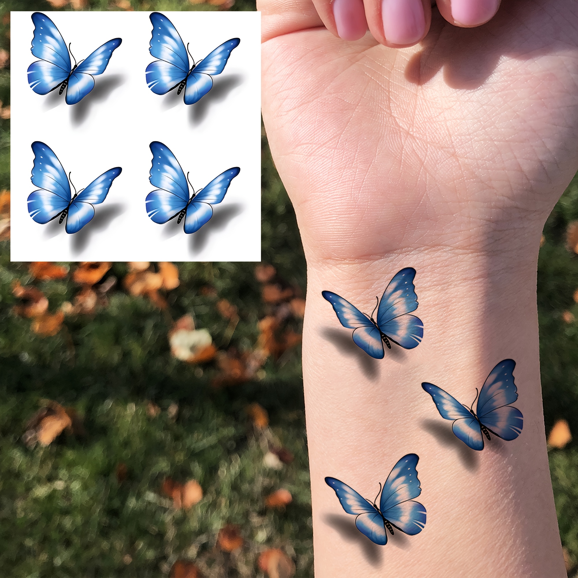 A Y2k Temporary Tattoo Sticker, Suitable For Men And Women, To Hands, Fingers, Feet, Neck, Waist, Legs, Thighs, Forearms, Calves, And Half-sleeve ; Waterproof, Long-lasting, And Realistic