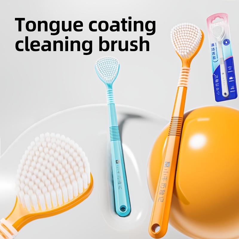 Flexible Head Adult Manual Tongue Brush with Ergonomic Handle
