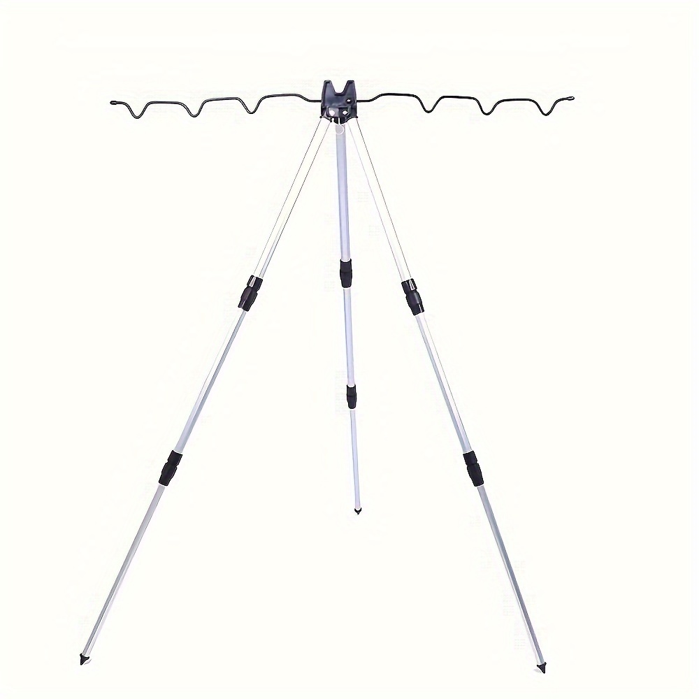 

Fishing Pole Tripod Bracket, Aluminum Alloy Portable Folding Fishing Rod Tripod Stand For Outdoor