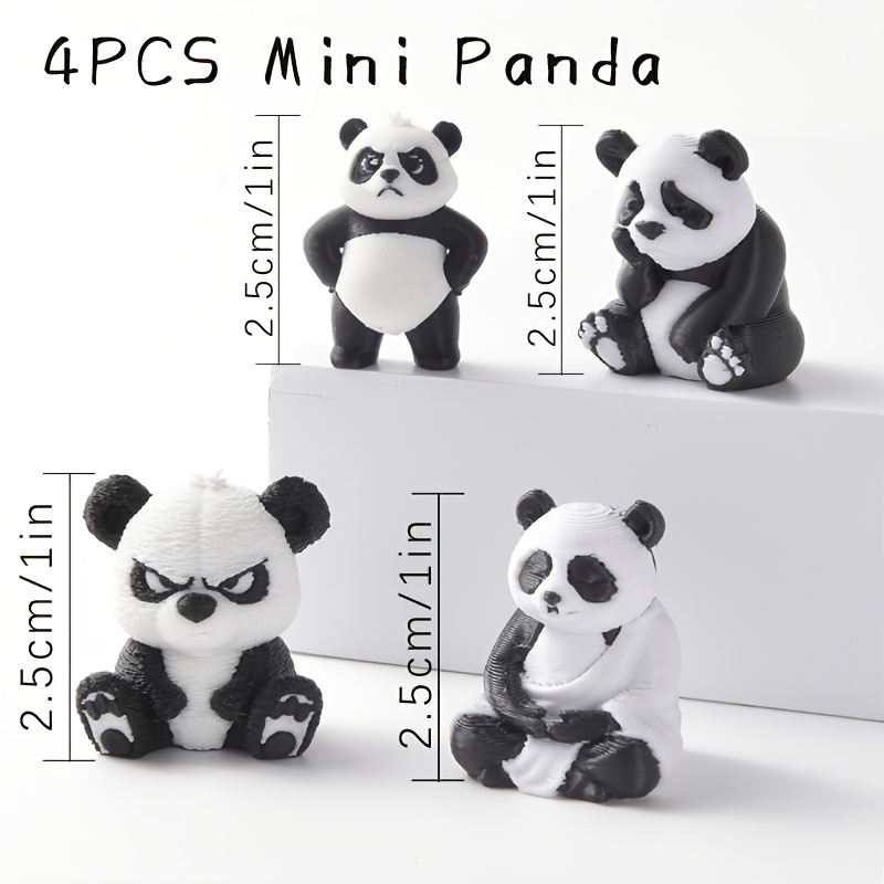 TEMU 4pcs Panda-themed Car Decoration Set, Suitable For Area, Aimed At Creative Beauty To Your Interior