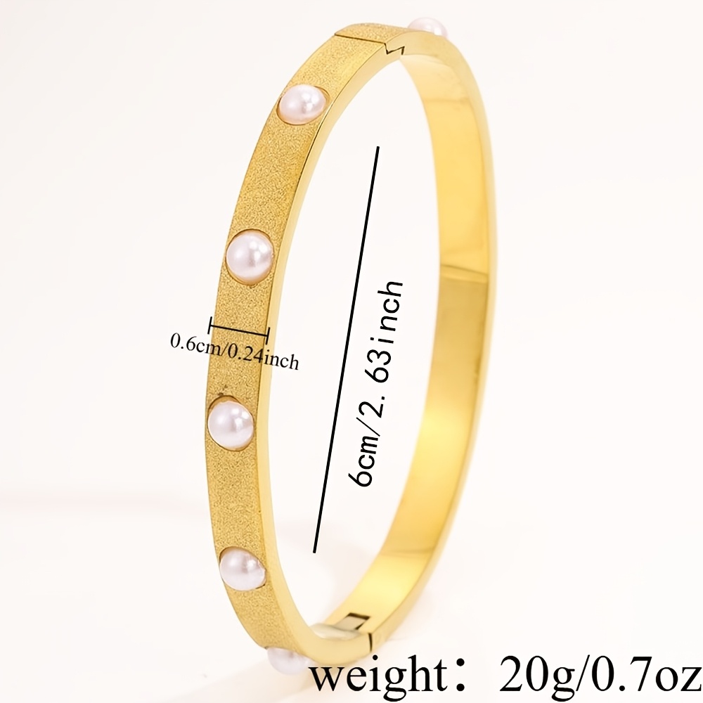2pcs Retro Bamboo Shaped Stainless Steel Bracelets Set