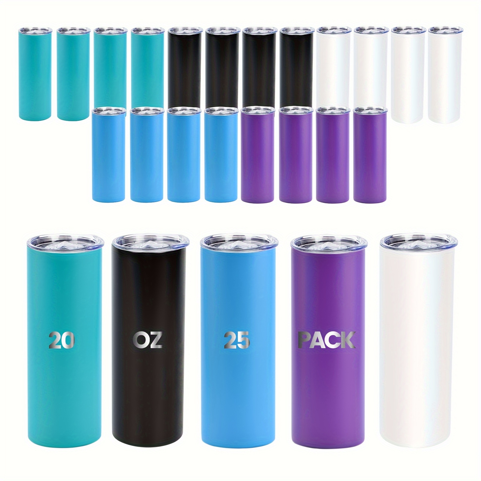 

25pcs, 20oz , Lid Steel Insulated Cup, For Engraving Dipping , , , Camping, Drinking Utensils