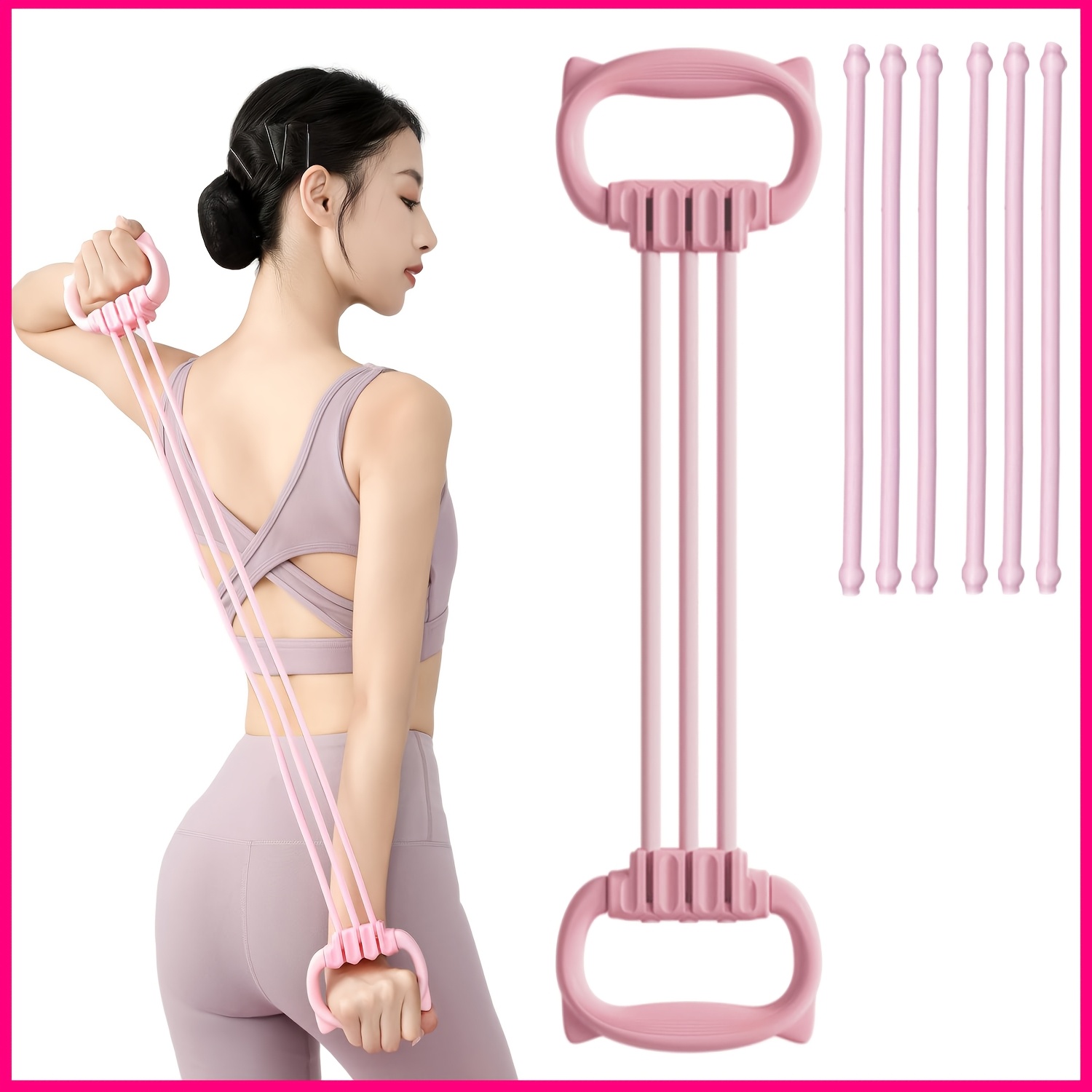 Figure 8 Non-Latex Resistance Band - Slip-Resistant Exercise Band! Arm/Back Workouts for Yoga/Pilates/Physical Rehabilitation - Suitable for Home/Gym Stretching And Exercises!