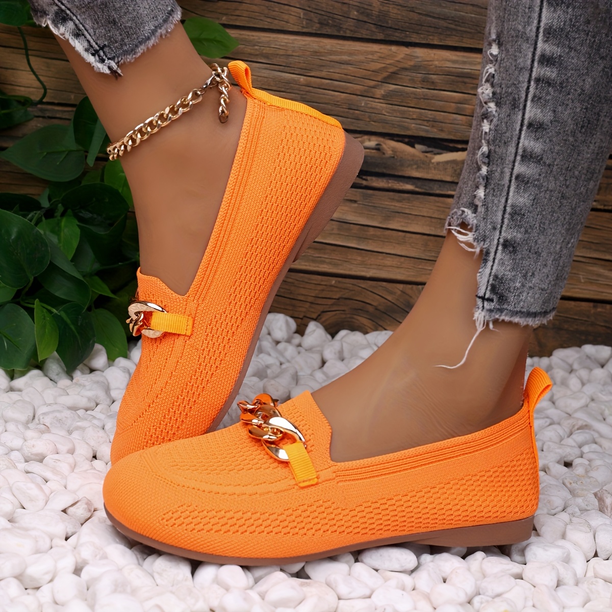 size womens flats breathable comfortable slip on shoes with sparkle detail round toe     for autumn spring details 15