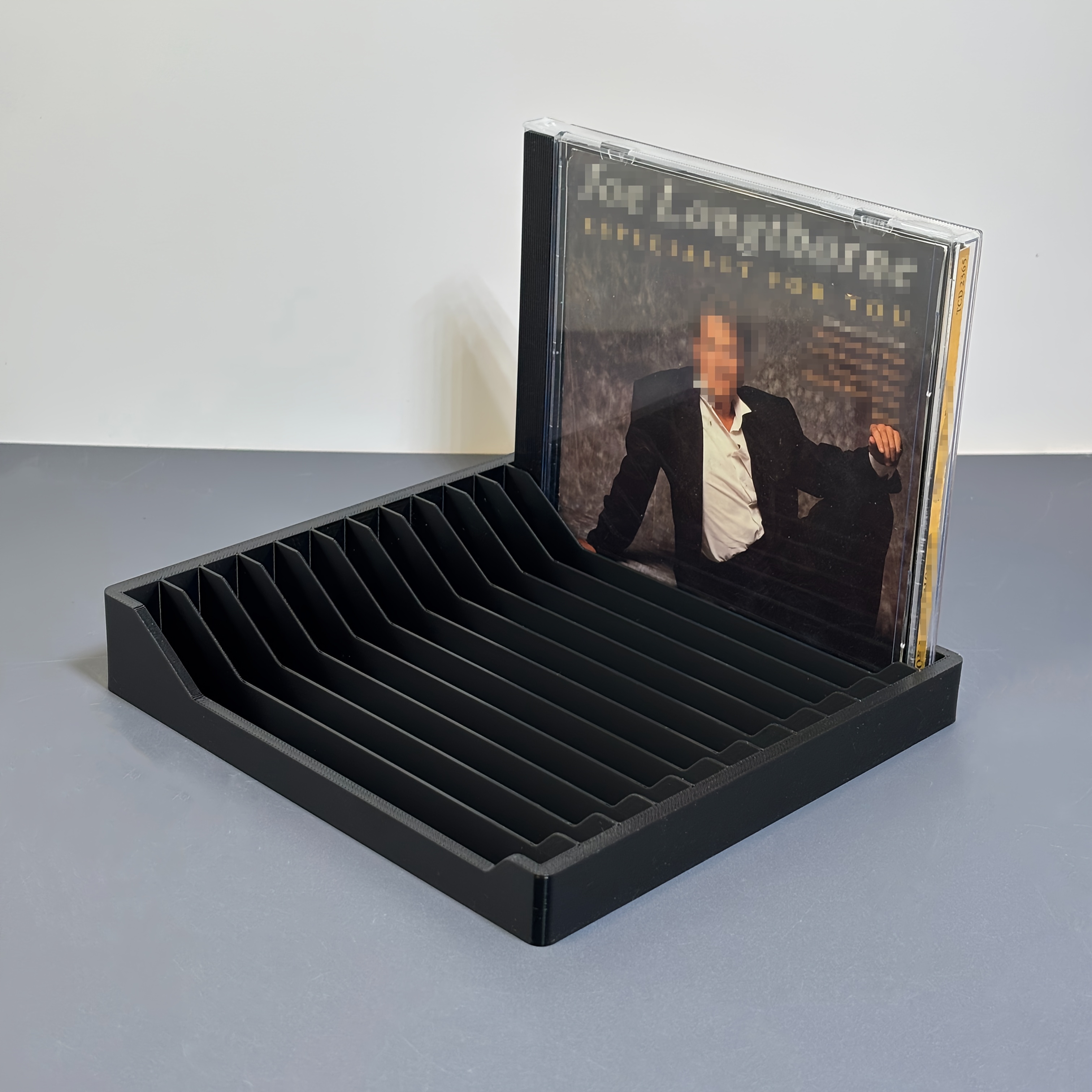 TEMU Organizador de Armazenamento para CDs e DVDs com 12 Compartimentos - Caixa de Exibição de em Plástico Durável com Design Minimalista Elegante