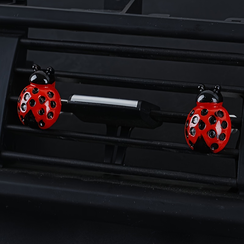 

2pcs/set Red Ladybug Car Vent Clips, Insect Car Accessory For New Car, Cute Car Clips For Car Decoration, Cute Interior Car Accessories