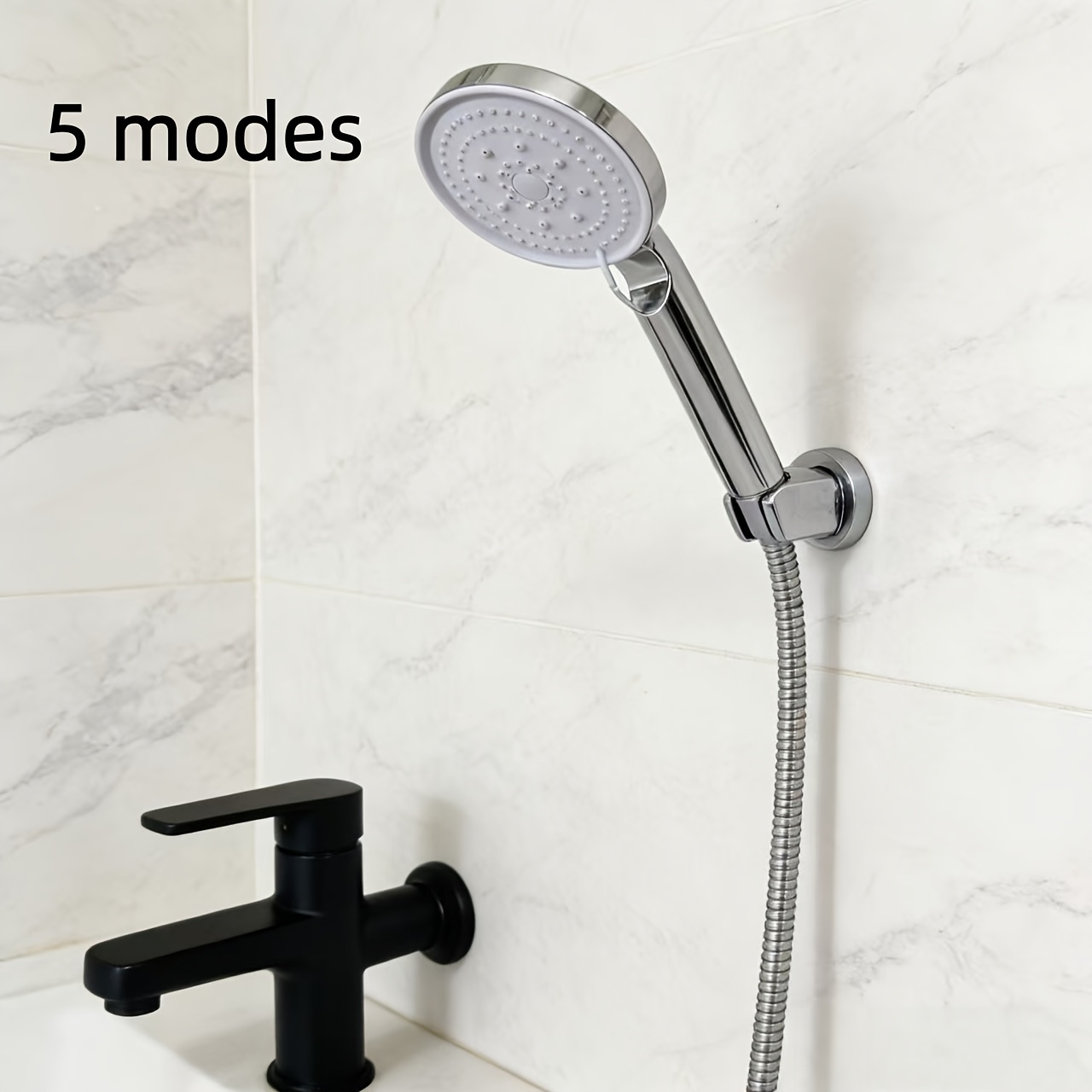 Five-Speed Multifunctional Handheld Shower Head with Pressure Boosting