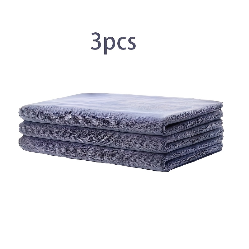 TEMU 3pcs Ultra-absorbent Salon Towels - Bleach Proof, Quick-dry Polyester Spa Face Cloths For Hair Stylists, Barbers, Pedicures & Estheticians