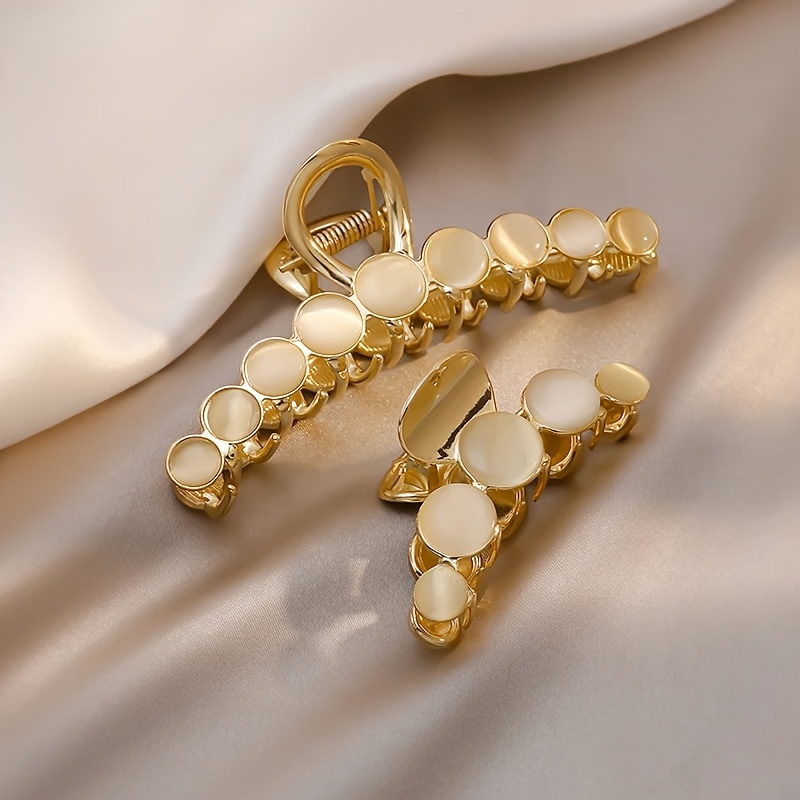 Image of 2pcs/set New Elegant Of Fixed Hair Shark Clip Headdress Fashion Hairpin Additions For Women's Clip
