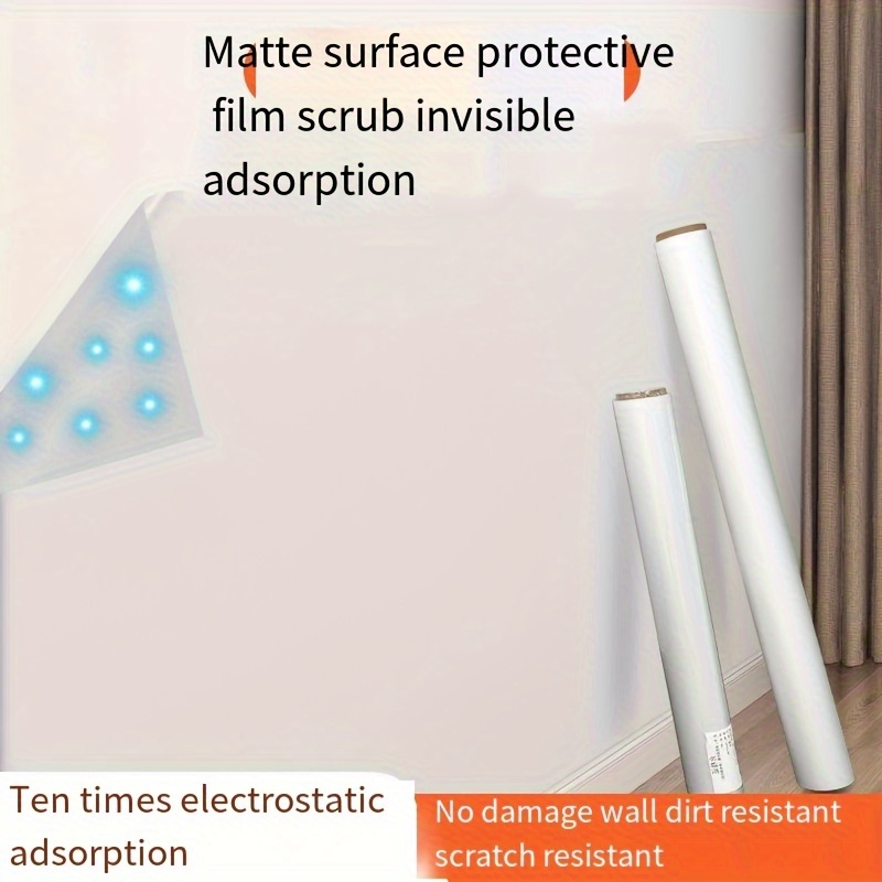 Película protectora de pared de absorción electrostática, protector de  pared transparente autoadhesivo, resistente al agua, a prueba de aceite,  para