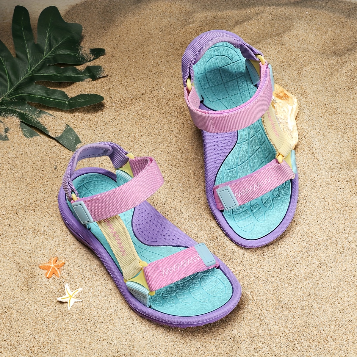 Image of Nb0901 Powder Purple Girls' Fashion Sandals Summer Beach Slippers
