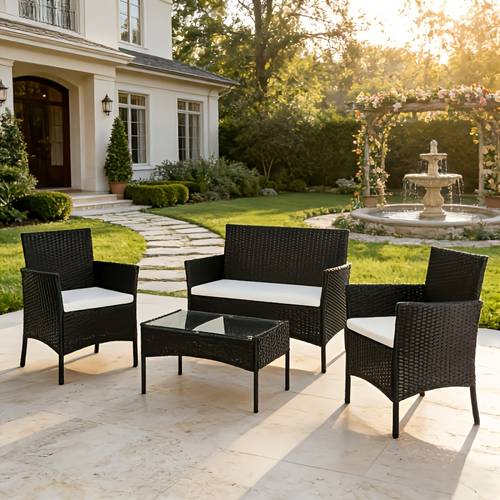 rattan table and chairs terrace chair rattan wicker furniture sofa balcony terrace outdoor courtyard sofa set
