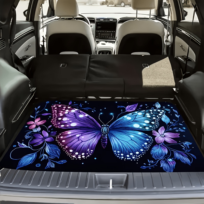 TEMU A Coloured Print Multi-functional Car Trunk Non-slip Mat, Designed For Your Car, Easy Yet Elegant, Enhancing The , Suitable For Most Car Models