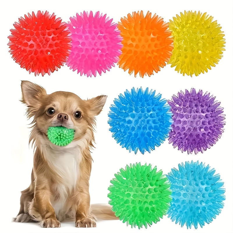 

6-pack Ultimate Dog Toy Set: Interactive Squeaky Balls For Dental Hygiene & Training - Safe, Bpa-free, Suitable For Small & Medium Dogs