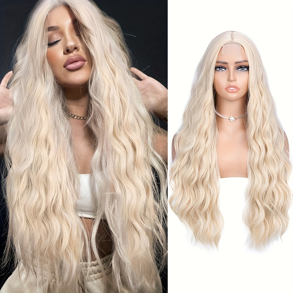 Long Loose Wave Synthetic Wig Lace Wig Natural Wave Curly - Temu Canada