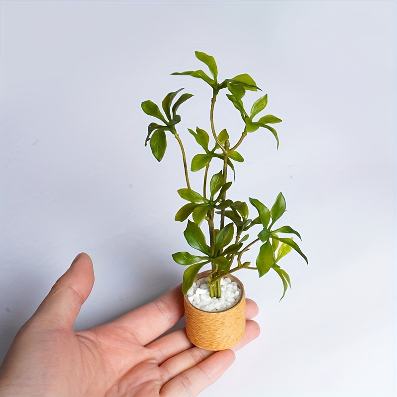 Miniature Dollhouse Plants – 12 Roman Style Potted Flowers, Tiny Fake Greenery For Fairy Gardens & Crafts
