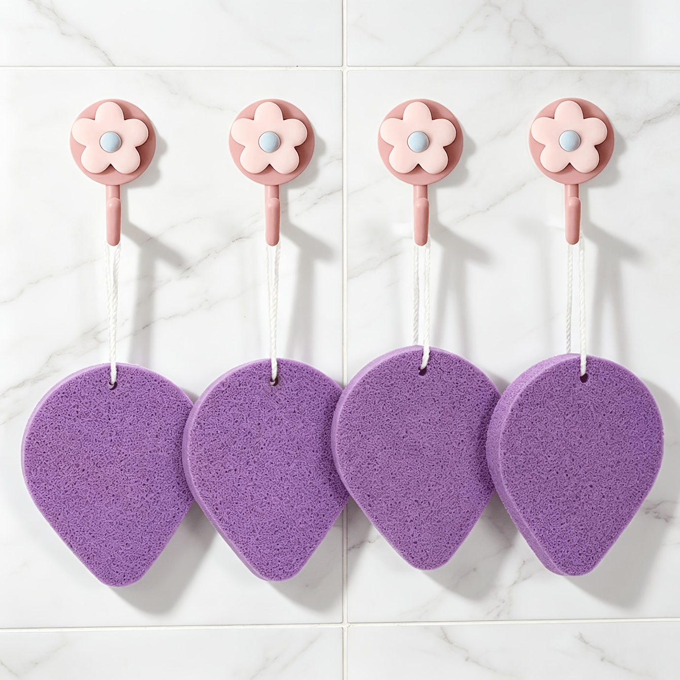 2pcs Soft Teardrop Exfoliating Washing Pad for Daily Skincare
