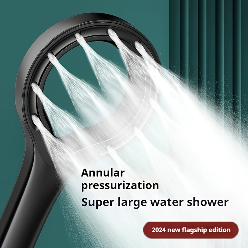 

High-pressure Handheld Shower Head - Powerful, Large Flow With Multi-setting Spray Modes - Easy Install, Stylish Bathroom Upgrade Shower Accessories Shower Head And Hose Set
