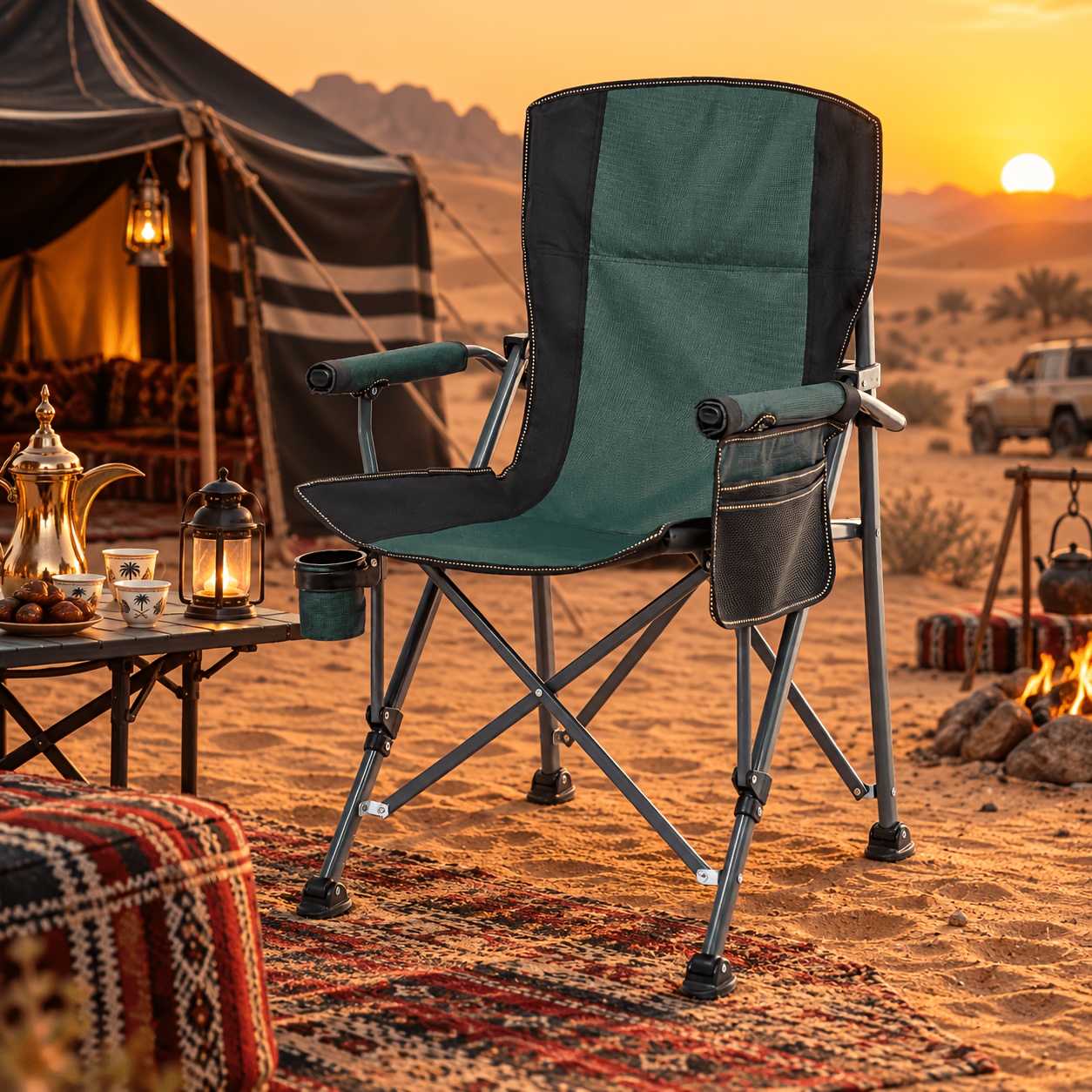 Hibobi, Ultra-lightweight Portable Folding Chair With High Backrest - Perfect For Outdoor Camping, Fishing & Sketching: retailer-supplied image