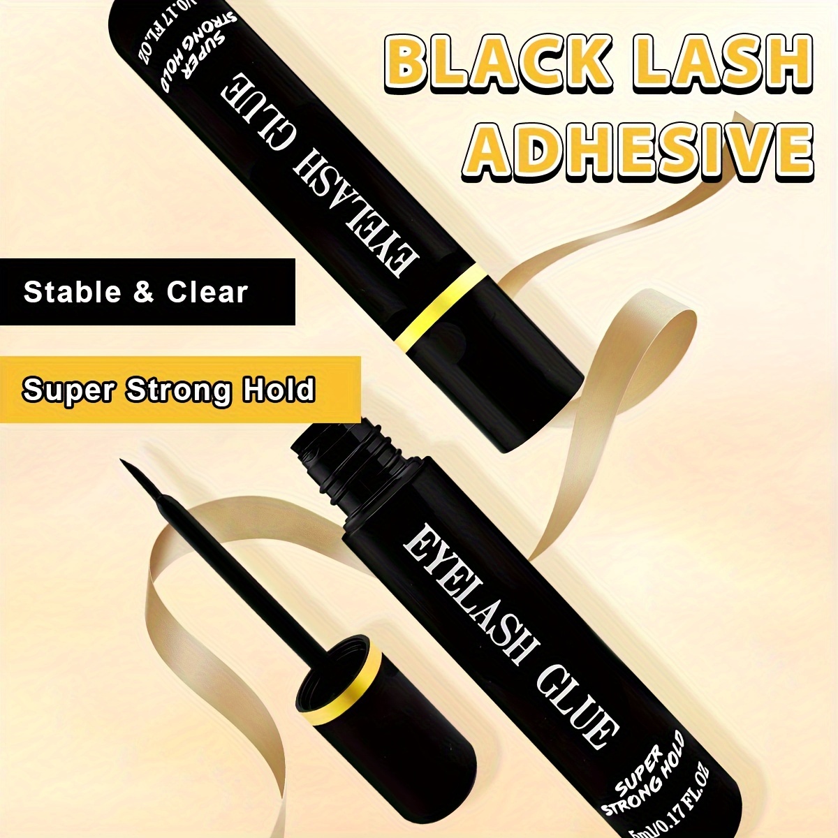 5ml False Eyelash Glue, Black Glue, Long-lasting, Waterproof, Portable, Easy To Operate, Suitable For False Eyelashes, False Eyelash Glue