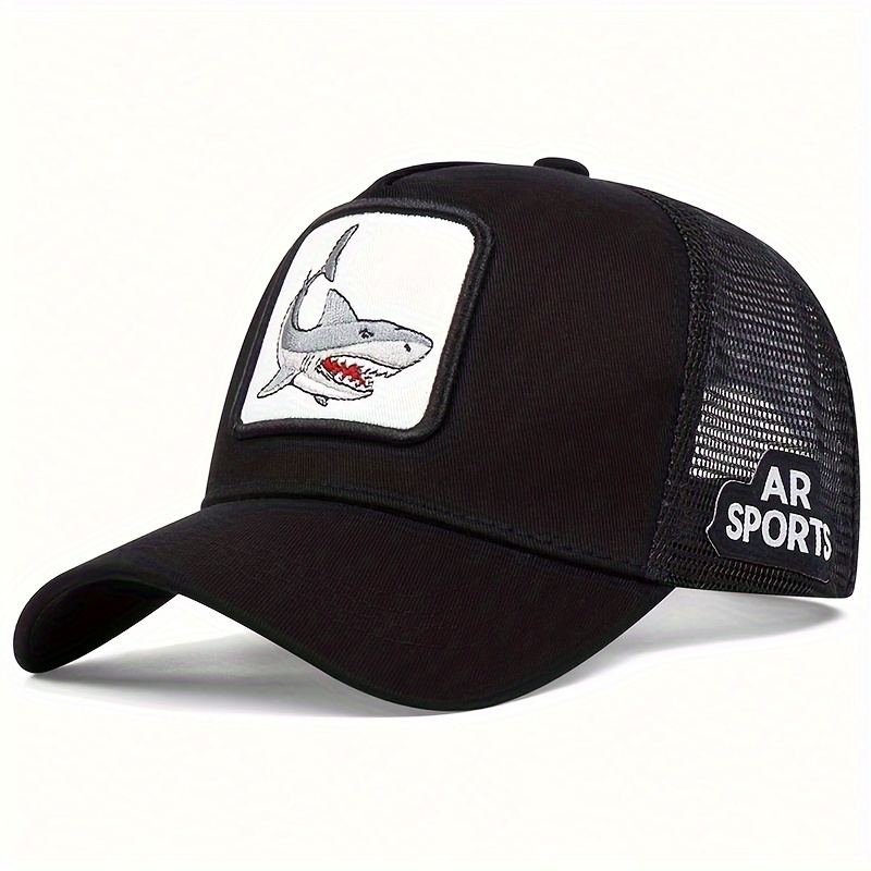 E-shop 1 Herren Delfin Stickerei Baseball Cap Trucker Hat Tier Mesh Cap Outdoor Verstellbare Sonnenschutz Freizeit Hut Geeignet für Frühling und Sommer