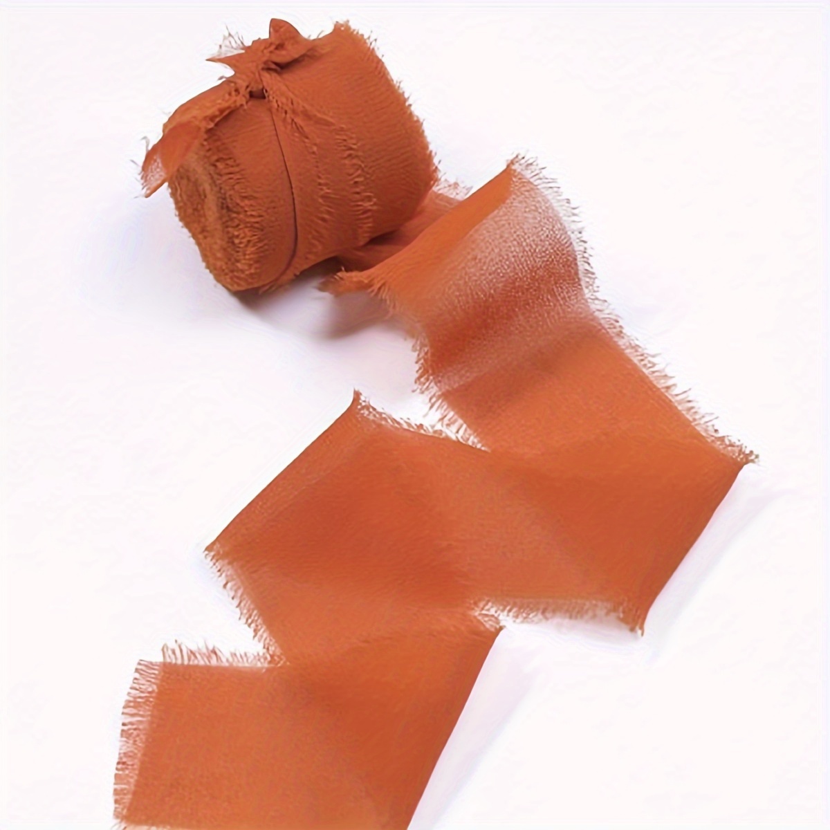 Image of 6.5-meter Chiffon Ribbon Roll With Edges - In Multiple Colors, Ideal For Wedding Invitations, Floral Arrangements, And Diy Crafts, Ribbon For Crafts
