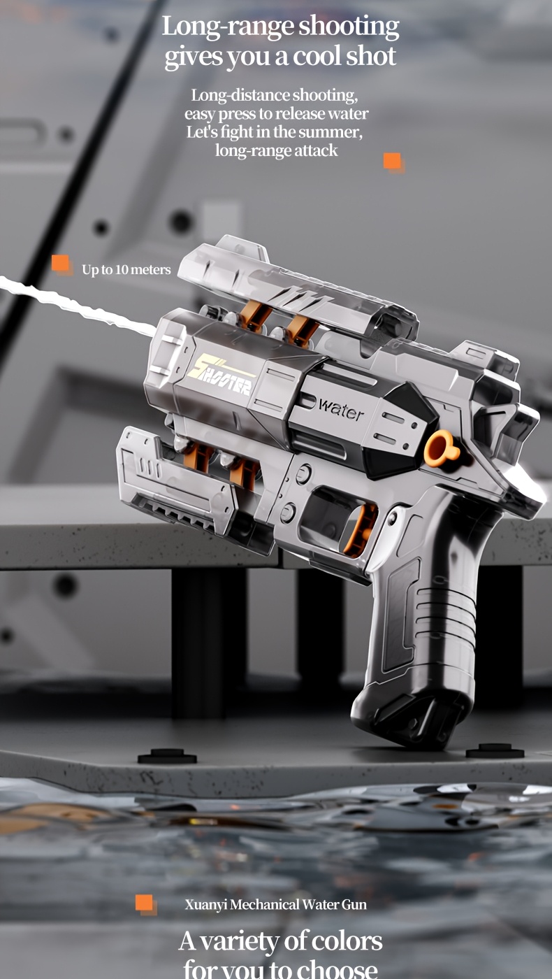 transformable transparent water gun toy for   for       or outdoor fun a great gift for boys and girls details 4