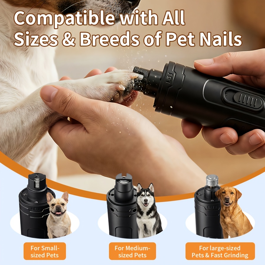 Dog Nail Grinder with 3 LED Lights and USB Rechargeable