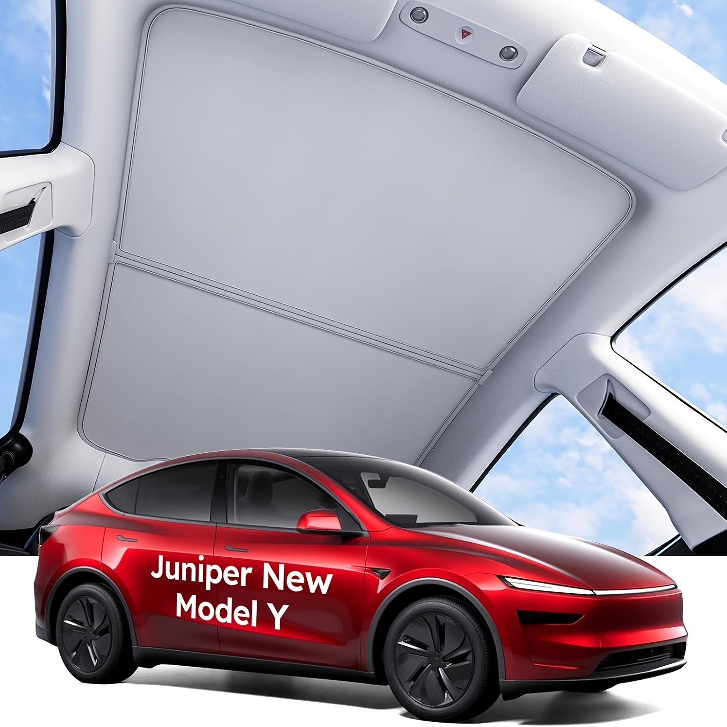 TEMU Parasol para techo de coche LCARS compatible con el Tesla , adiciones para parasol de techo [Revestimiento de nanocristales de hielo] Parasol de