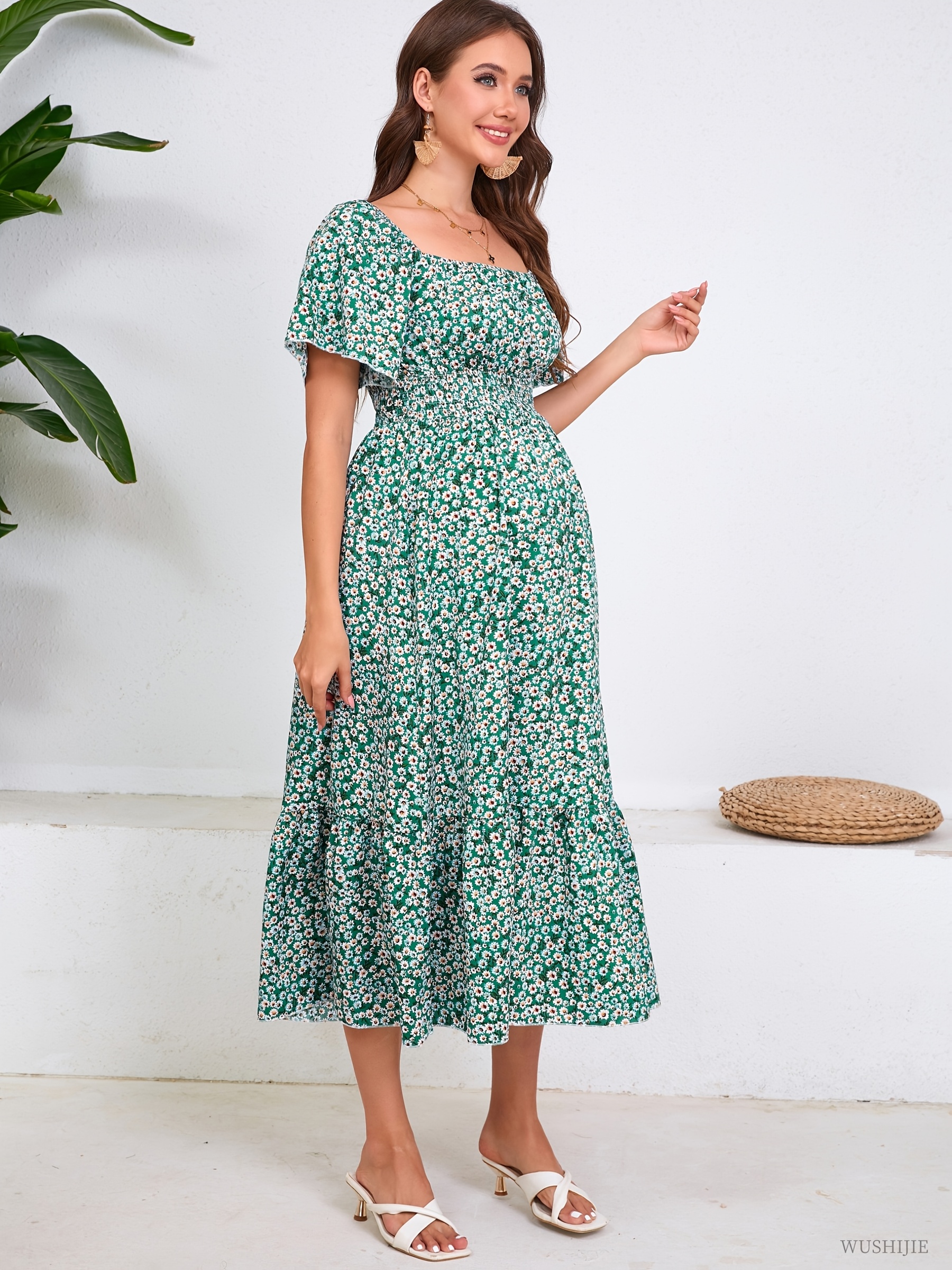 Polka Dot Dress CIDER Women's Polka Dot Square Neck Sleeveless Mini Dress -  Summer Casual Dress Polka Dot Dress Women