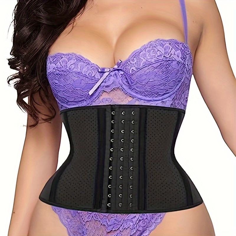 Breathable Tummy Control Corset, Waist Trainer For Women Front Button  Shapewear Belt, Women's Underwear & Shapewear