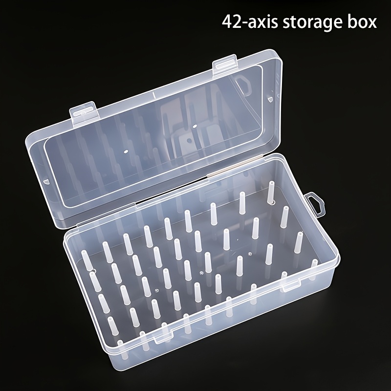E-shop 42-Achsen-Spritztüll-Aufbewahrungsbox, staubdichter Organizer-Ständer mit Aufbewahrungsbox für Spritznagelwerkzeug, multifunktionale