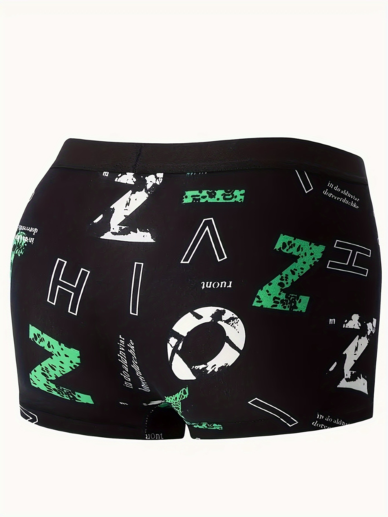 Conjunto de 10 boxers estampados para homem, em poliéster respirável, com alta elasticidade, secagem rápida, confortáveis, em cor sólida, sem materiais secundários, para uso diário casual.