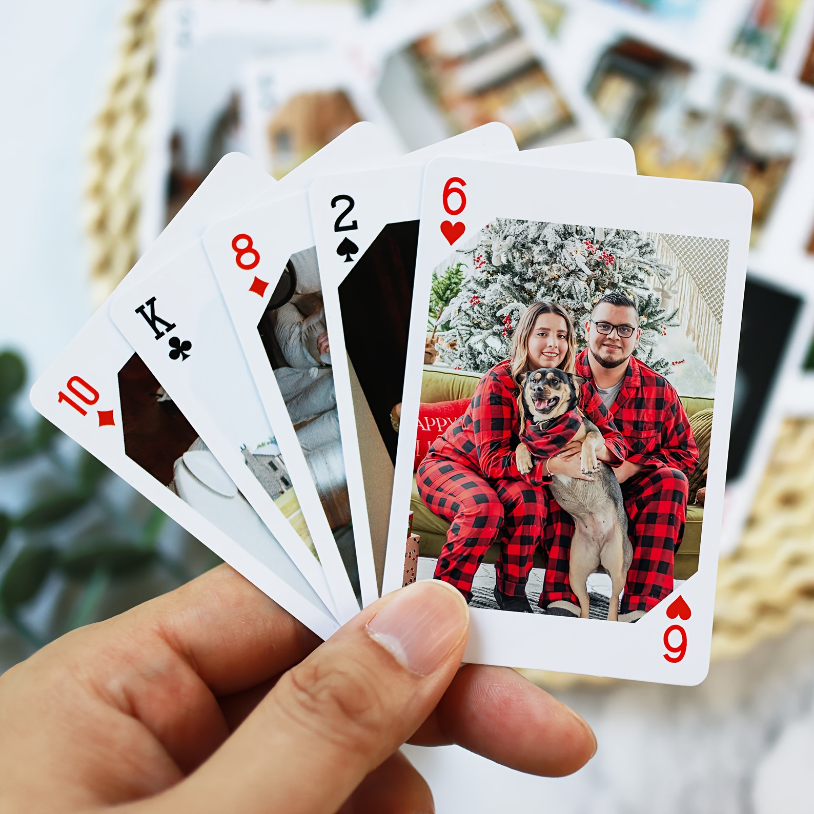 [Custom Photo Cards] Personalized Custom Photo Playing Cards with Center Cut Style | Perfect for Gifts, Weddings, Parties, and Game Nights - The Best Keepsake Gift for Partners, Friends, and Family