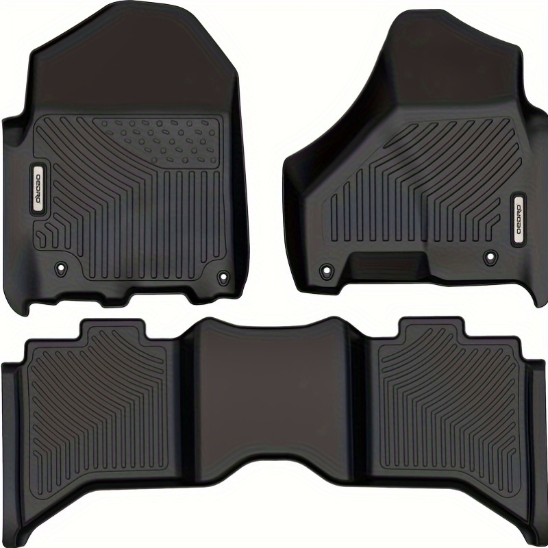 TEMU Floor Mats For Ram1500/ 2500/ 3500 2012- 2018 , Tpe Rubber Liners For 2019- 2024 , 3d Molded All- Weather