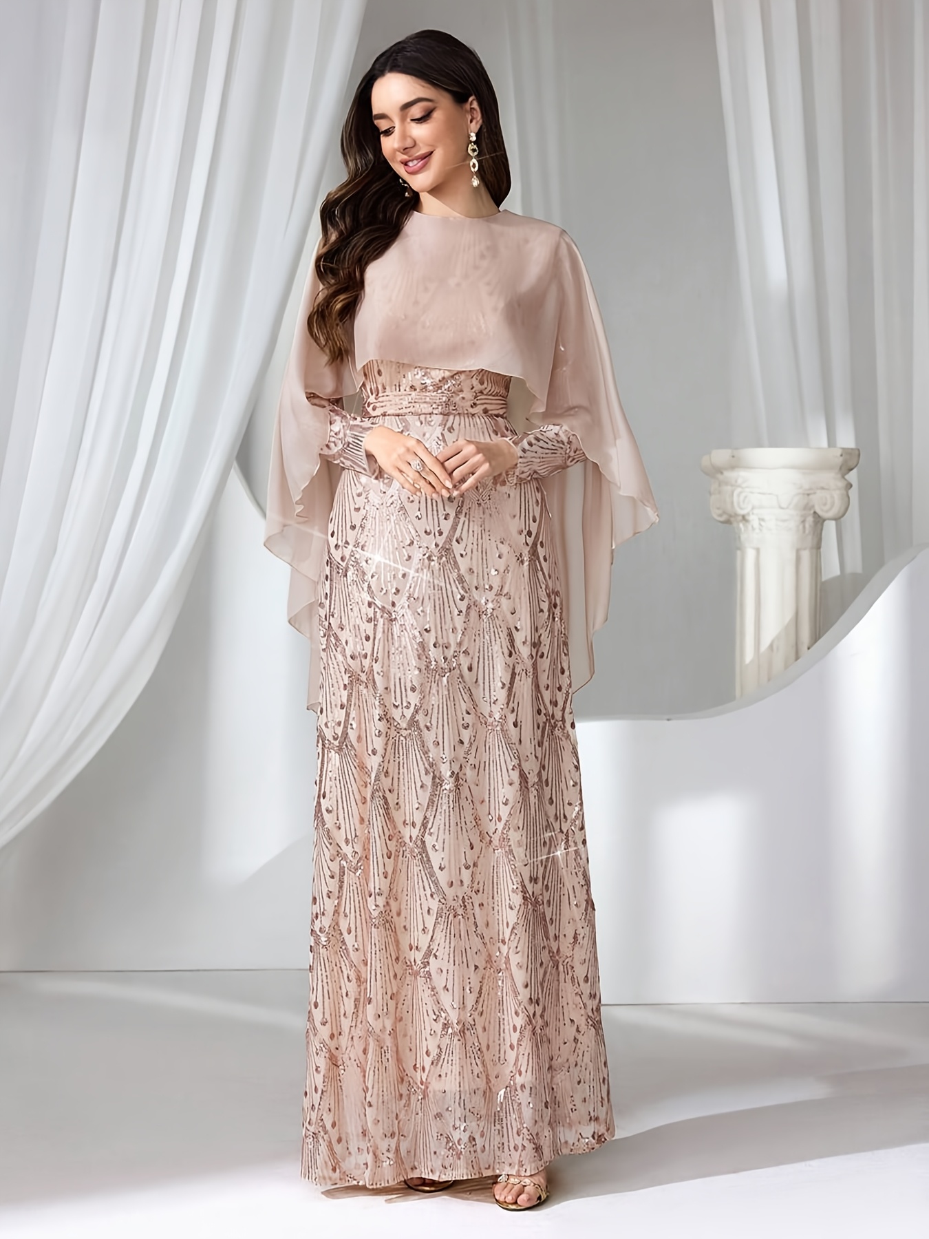 sachin and babi light blue dress elegant wedding guest dresses with sleeves sold on Temu United States