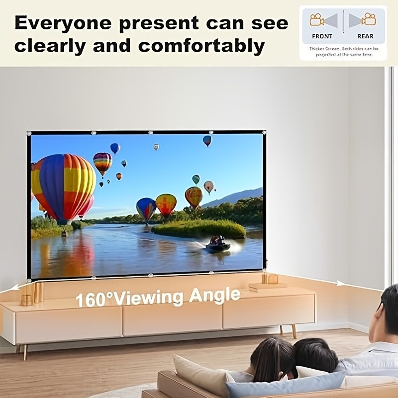 écran de projection 72-120 pouces 16:9 pliable anti-fraîcheur portable pour cinéma maison et extérieur, la projection Détails du produit 7