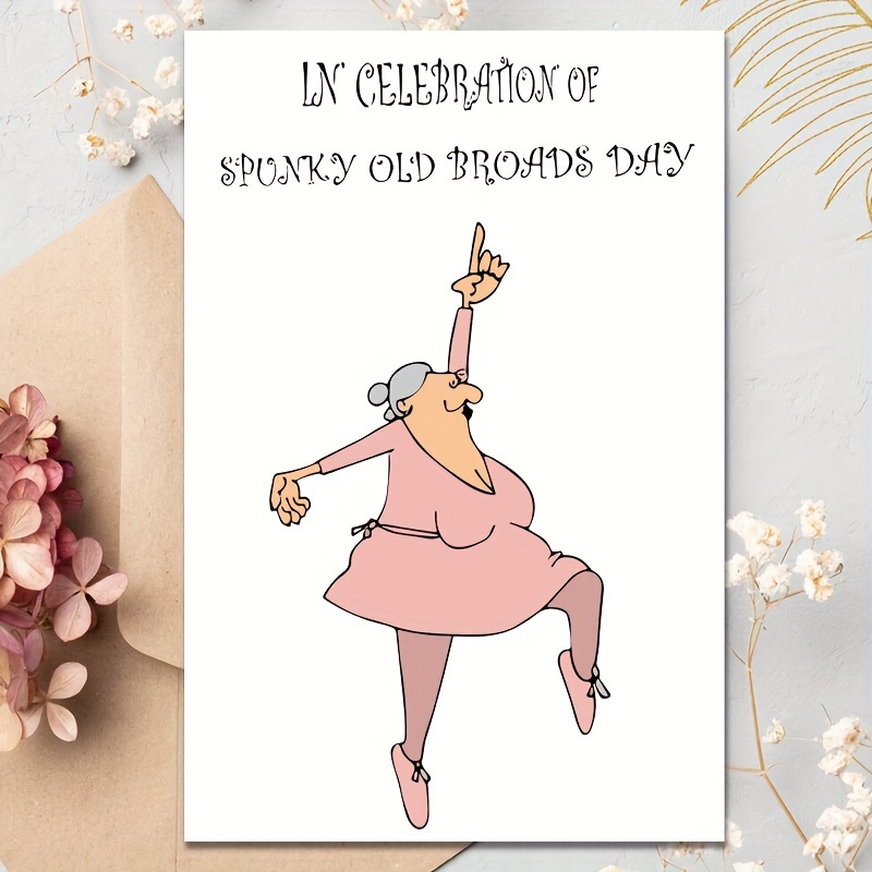 

Birthday Celebration Greeting With For Anyone - Old Day Themed, Humorous, Paper Material, 4.7 X 6.7 Inches - Perfect Gift , Family, , And Spouses - Pack Of 1