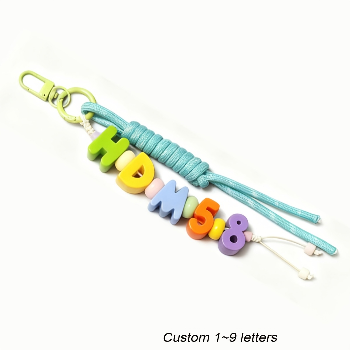 TEMU [customizable] 1pc Colorful Acrylic Large Letter Beaded Tassel Pendant, Customizable With Name, , Graduation Year (2025/2026) Letter Beads,