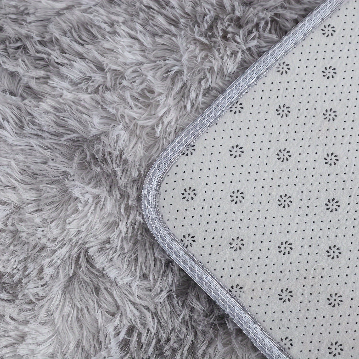 luxurious soft fluffy plush area mat non slip machine washable fade resistant round polyester mat for living room bedroom home decor details 1