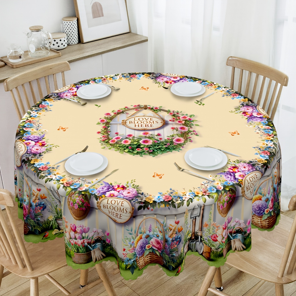 

1pc Polyester Tablecloth - , Universal New , 's, Day & , For , , & Picnics