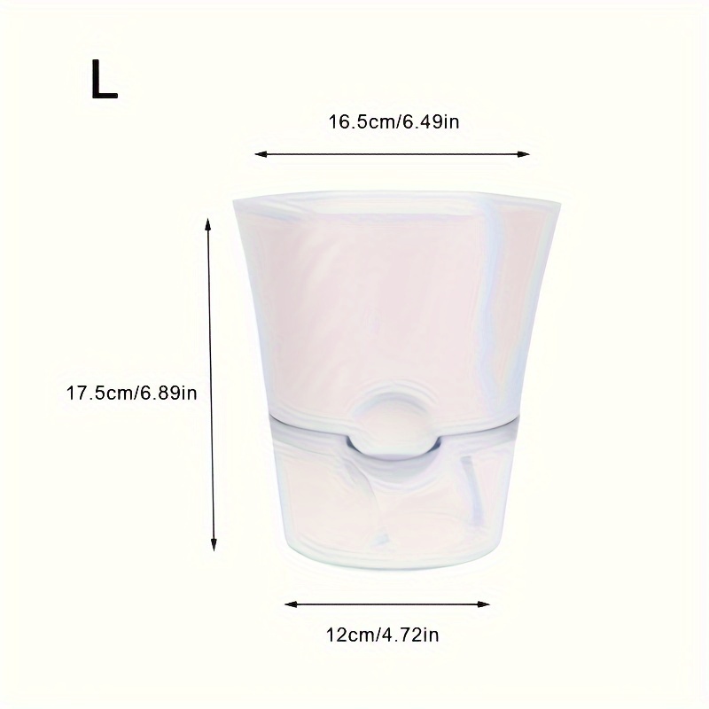 Image of Self-watering Transparent Flower Pot With A Water Level, Featuring A Spout Design, Ideal For Automatic Watering On Or , Perfect For Lazy And Indoor Hydroponics. Gardening Gift Home Decor
