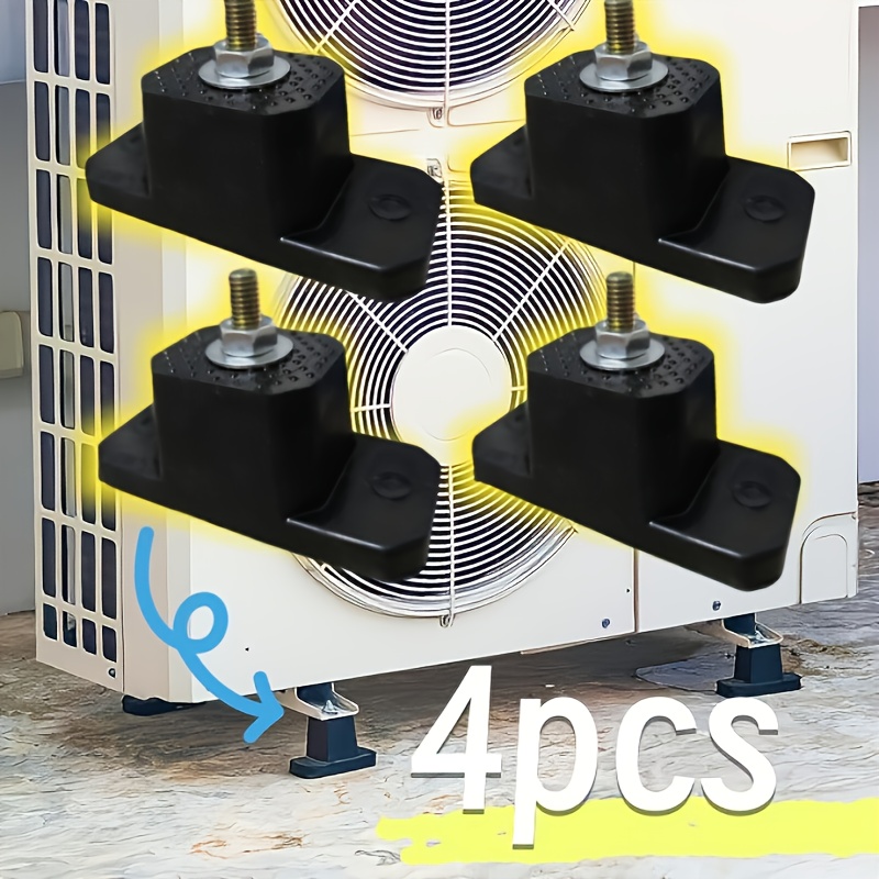 4 Pack Air Conditioning Bracket * Vibration Dampers for Indoor And Outdoor  Air Conditioners Air Conditioner Rubber Pads Shock Absorber Mount Use for  Outdoor Units Mini Split And HVAC And Central 