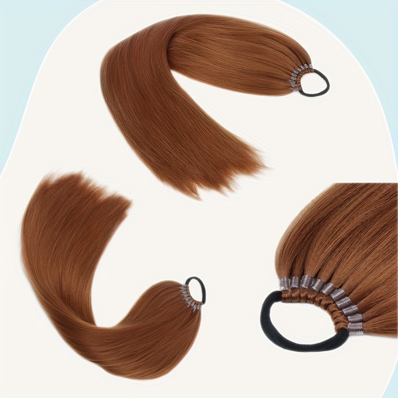 womens   straight synthetic ponytail extension with elastic hair tie versatile   long ponytail for all hair types ideal for daily wear and special occasions details 5