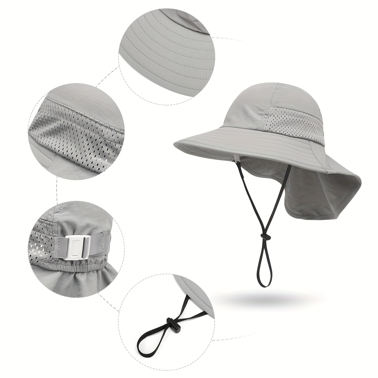Summer Fashion Bucket Hat Men Outdoor Sun Hat Uv Protection Breathable  Fisherman Hat Solid Color Panama Beach Cap Ns2