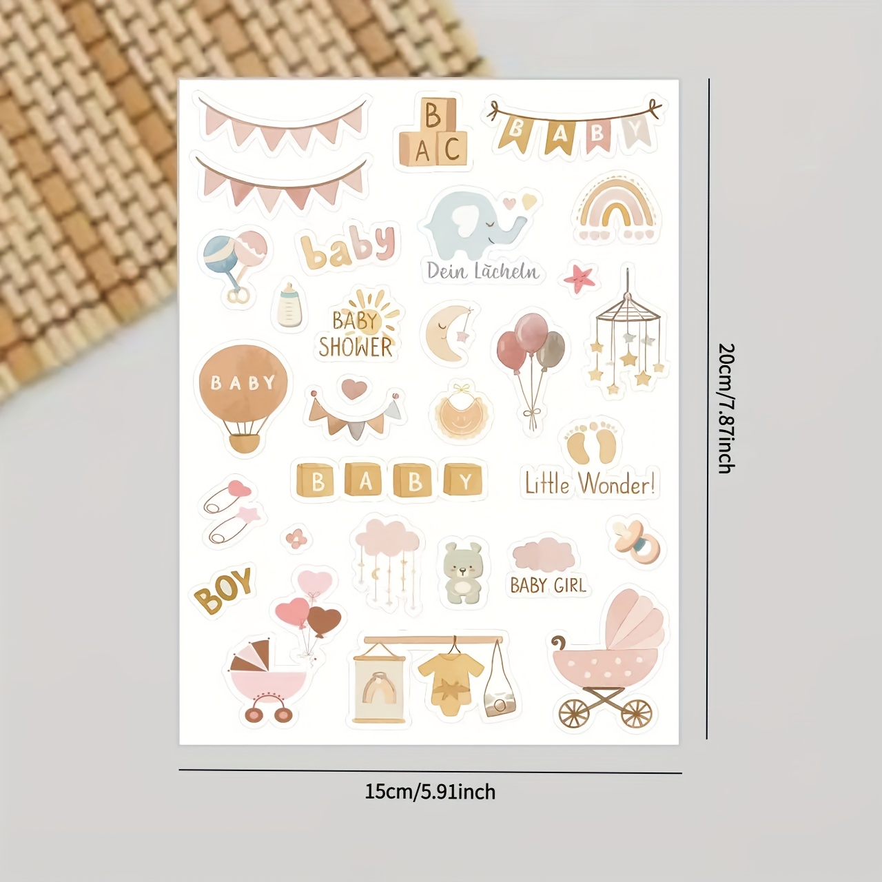 Baptism & Growth Stickers Set with 110+ English/German Record Stickers