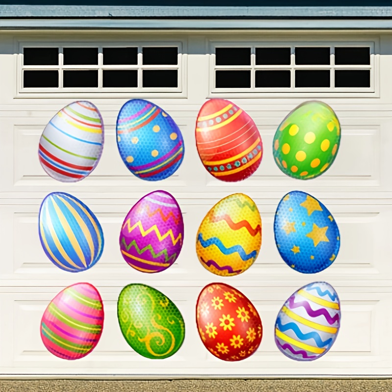 

Easter Egg Garage Door Decoration And Refrigerator Magnet, Party Decor Stickers, No Battery Required, Plastic, Cute Fridge Magnets